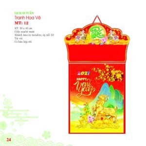 Lịch Bloc 2027 MT Mẫu MT12 (29 x 41 cm) Quà Tết Gia Đình Sum Vầy Ý Nghĩa in logo doanh nghiệp quà tặng Tết tại Quà Tặng Gia Dụng VN