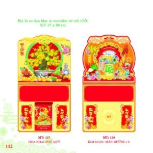 Bìa Lò Xo Dán Bloc 2027 MT Mẫu MT137 - Kim Ngọc Mãn Đường (37 x 68cm) Quà Tết Gia Đình Sum Vầy Ý Nghĩa in logo doanh nghiệp quà tặng Tết tại Quà Tặng Gia Dụng VN
