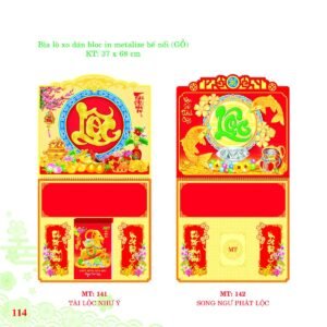 Bìa Lò Xo Dán Bloc 2027 MT Mẫu MT142 (37 x 68cm) Quà Tết Gia Đình Sum Vầy Ý Nghĩa in logo doanh nghiệp quà tặng Tết tại Quà Tặng Gia Dụng VN