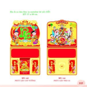 Bìa Lò Xo Dán Bloc 2027 MT Mẫu MT143 (37 x 68cm) Quà Tết Gia Đình Sum Vầy Ý Nghĩa in logo doanh nghiệp quà tặng Tết tại Quà Tặng Gia Dụng VN