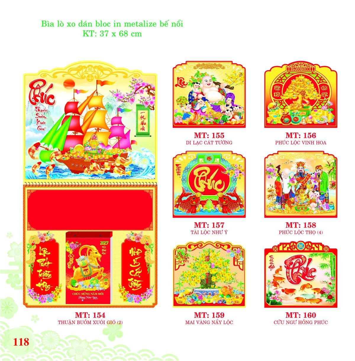 Bìa Lò Xo Dán Bloc 2027 MT Mẫu MT159 (37 x 68cm) Quà Tết Gia Đình Sum Vầy Ý Nghĩa Bìa Lò Xo Dán Bloc 2027 MT Mẫu MT159 (37 x 68cm) Quà Tết Gia Đình Sum Vầy Ý Nghĩa in logo doanh nghiệp quà tặng Tết tại Quà Tặng Gia Dụng VN