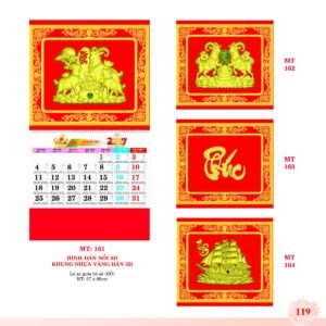 Lịch Treo Tường Lò Xo 2027 MT Mẫu MT163 (37 x 68cm) Quà Tết Gia Đình Sum Vầy Ý Nghĩa in logo doanh nghiệp quà tặng Tết tại Quà Tặng Gia Dụng VN