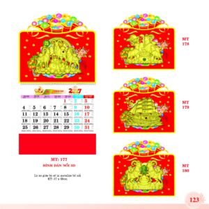 Lịch Treo Tường Lò Xo 2027 MT Mẫu MT177 (37 x 68cm) Quà Tết Gia Đình Sum Vầy Ý Nghĩa in logo doanh nghiệp quà tặng Tết tại Quà Tặng Gia Dụng VN