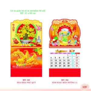 Lịch Treo Tường Lò Xo 2027 MT Mẫu MT183 - Kim Ngọc Mãn Đường (37 x 68cm) Quà Tết Gia Đình Sum Vầy Ý Nghĩa in logo doanh nghiệp quà tặng Tết tại Quà Tặng Gia Dụng VN