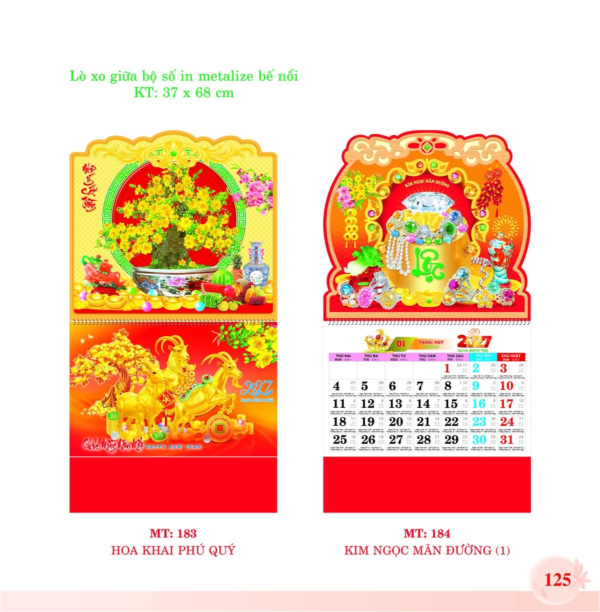 Lịch Treo Tường Lò Xo 2027 MT Mẫu MT183 - Kim Ngọc Mãn Đường (37 x 68cm) Quà Tết Gia Đình Sum Vầy Ý Nghĩa Lịch Treo Tường Lò Xo 2027 MT Mẫu MT183 - Kim Ngọc Mãn Đường (37 x 68cm) Quà Tết Gia Đình Sum Vầy Ý Nghĩa in logo doanh nghiệp quà tặng Tết tại Quà Tặng Gia Dụng VN