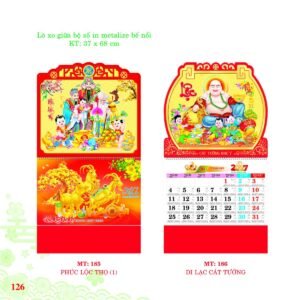 Lịch Treo Tường Lò Xo 2027 MT Mẫu MT185 - Cát Tường Như Ý (37 x 68cm) Quà Tết Gia Đình Sum Vầy Ý Nghĩa in logo doanh nghiệp quà tặng Tết tại Quà Tặng Gia Dụng VN