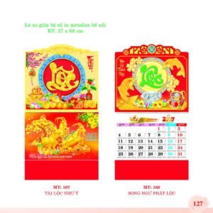 Lịch Treo Tường Lò Xo 2027 MT Mẫu MT188 (37 x 68cm) Quà Tết Gia Đình Sum Vầy Ý Nghĩa in logo doanh nghiệp quà tặng Tết tại Quà Tặng Gia Dụng VN