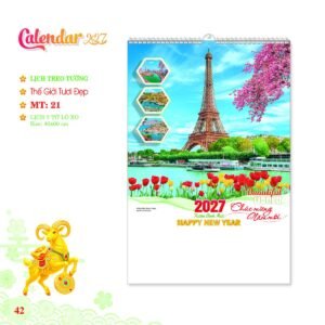 Lịch Treo Tường Lò Xo 2027 MT Mẫu MT21 (40 x 60 cm) Quà Tết Gia Đình Sum Vầy Ý Nghĩa in logo doanh nghiệp quà tặng Tết tại Quà Tặng Gia Dụng VN