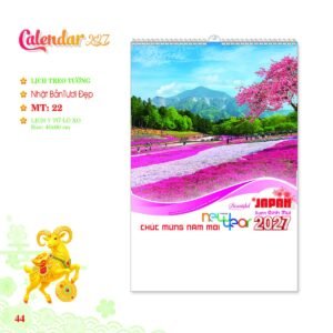 Lịch Treo Tường Lò Xo 2027 MT Mẫu MT22 (40 x 60cm) Quà Tết Gia Đình Sum Vầy Ý Nghĩa in logo doanh nghiệp quà tặng Tết tại Quà Tặng Gia Dụng VN
