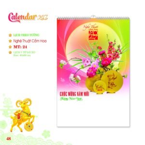 Lịch Treo Tường Lò Xo 2027 MT Mẫu MT24 (40 x 60cm) Quà Tết Gia Đình Sum Vầy Ý Nghĩa in logo doanh nghiệp quà tặng Tết tại Quà Tặng Gia Dụng VN