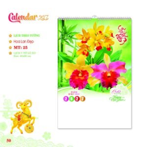 Lịch Treo Tường Lò Xo 2027 MT Mẫu MT25 (40 x 60cm) Quà Tết Gia Đình Sum Vầy Ý Nghĩa in logo doanh nghiệp quà tặng Tết tại Quà Tặng Gia Dụng VN