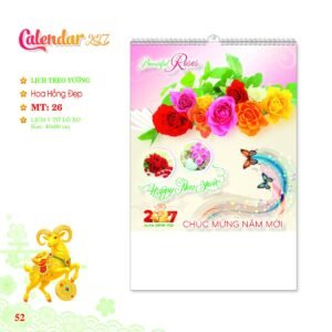 Lịch Treo Tường Lò Xo 2027 MT Mẫu MT26 (40 x 60cm) Quà Tết Gia Đình Sum Vầy Ý Nghĩa in logo doanh nghiệp quà tặng Tết tại Quà Tặng Gia Dụng VN
