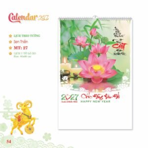Lịch Treo Tường Lò Xo 2027 MT Mẫu MT27 (40 x 60cm) Quà Tết Gia Đình Sum Vầy Ý Nghĩa in logo doanh nghiệp quà tặng Tết tại Quà Tặng Gia Dụng VN