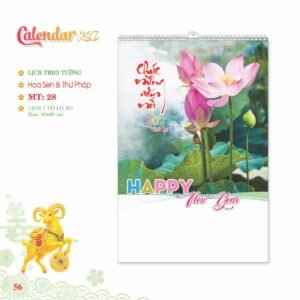 Lịch Treo Tường Lò Xo 2027 MT Mẫu MT28 (40 x 60cm) Quà Tết Gia Đình Sum Vầy Ý Nghĩa in logo doanh nghiệp quà tặng Tết tại Quà Tặng Gia Dụng VN