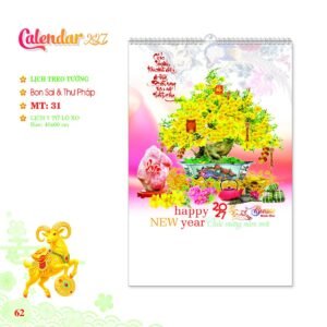 Lịch Treo Tường Lò Xo 2027 MT Mẫu MT31 (40 x 60cm) Quà Tết Gia Đình Sum Vầy Ý Nghĩa in logo doanh nghiệp quà tặng Tết tại Quà Tặng Gia Dụng VN