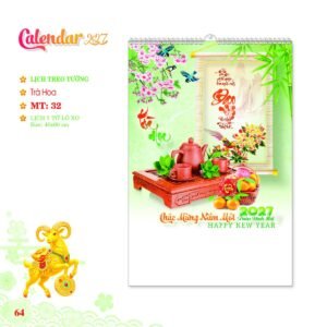 Lịch Treo Tường Lò Xo 2027 MT Mẫu MT32 (40 x 60cm) Quà Tết Gia Đình Sum Vầy Ý Nghĩa in logo doanh nghiệp quà tặng Tết tại Quà Tặng Gia Dụng VN