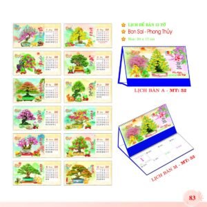 Lịch Để Bàn 2027 MT Mẫu MT52 (24 x 17cm) Quà Tết Gia Đình Sum Vầy Ý Nghĩa in logo doanh nghiệp quà tặng Tết tại Quà Tặng Gia Dụng VN