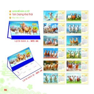 Lịch Để Bàn 2027 MT Mẫu MT59 (24 x 17cm) Quà Tết Gia Đình Sum Vầy Ý Nghĩa in logo doanh nghiệp quà tặng Tết tại Quà Tặng Gia Dụng VN