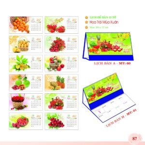 Lịch Để Bàn 2027 MT Mẫu MT61 (24 x 17cm) Quà Tết Gia Đình Sum Vầy Ý Nghĩa in logo doanh nghiệp quà tặng Tết tại Quà Tặng Gia Dụng VN