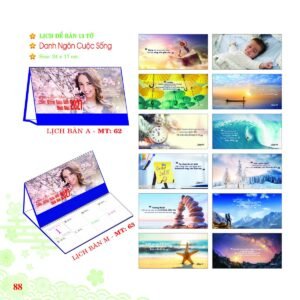 Lịch Để Bàn 2027 MT Mẫu MT62 (24 x 17cm) Quà Tết Gia Đình Sum Vầy Ý Nghĩa in logo doanh nghiệp quà tặng Tết tại Quà Tặng Gia Dụng VN