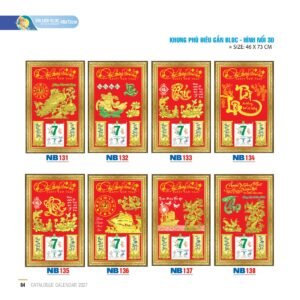 Lịch Bloc 2027 NB Mẫu NB134 (46 x 73cm) Quà Tết Gia Đình Sum Vầy Ý Nghĩa in logo doanh nghiệp quà tặng Tết tại Quà Tặng Gia Dụng VN