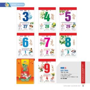Lịch Bloc 2027 NB Mẫu NB14 (29 x 41 cm) Quà Tết Gia Đình Sum Vầy Ý Nghĩa in logo doanh nghiệp quà tặng Tết tại Quà Tặng Gia Dụng VN