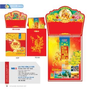 Lịch 52 Tuần 2027 NB Mẫu NB15 (30 x 41cm) Quà Tết Gia Đình Sum Vầy Ý Nghĩa in logo doanh nghiệp quà tặng Tết tại Quà Tặng Gia Dụng VN