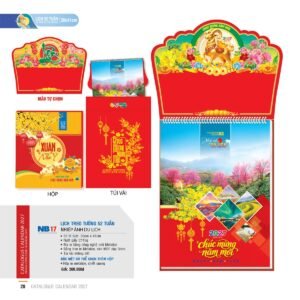 Lịch 52 Tuần 2027 NB Mẫu NB17 (30 x 41cm) Quà Tết Gia Đình Sum Vầy Ý Nghĩa in logo doanh nghiệp quà tặng Tết tại Quà Tặng Gia Dụng VN