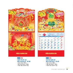 Lịch Bìa Treo 2027 NB Mẫu NB173 (29 x 41 cm) Quà Tết Gia Đình Sum Vầy Ý Nghĩa in logo doanh nghiệp quà tặng Tết tại Quà Tặng Gia Dụng VN