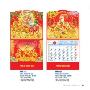 Lịch Bìa Treo 2027 NB Mẫu NB181 (29 x 41 cm) Quà Tết Gia Đình Sum Vầy Ý Nghĩa in logo doanh nghiệp quà tặng Tết tại Quà Tặng Gia Dụng VN