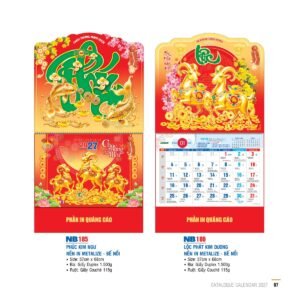 Lịch Bìa Treo 2027 NB Mẫu NB186 (29 x 41 cm) Quà Tết Gia Đình Sum Vầy Ý Nghĩa in logo doanh nghiệp quà tặng Tết tại Quà Tặng Gia Dụng VN