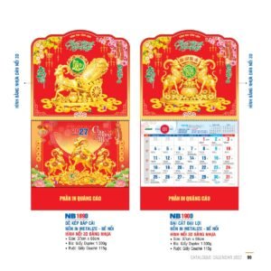 Lịch Bìa Treo 2027 NB Mẫu NB190D (29 x 41 cm) Quà Tết Gia Đình Sum Vầy Ý Nghĩa in logo doanh nghiệp quà tặng Tết tại Quà Tặng Gia Dụng VN