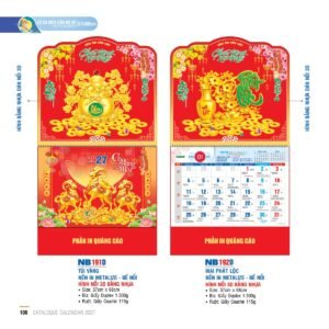 Lịch Treo Tường Lò Xo 2027 NB Mẫu NB192D (37 x 68cm) Quà Tết Gia Đình Sum Vầy Ý Nghĩa in logo doanh nghiệp quà tặng Tết tại Quà Tặng Gia Dụng VN