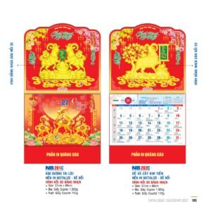 Lịch Bìa Treo 2027 NB Mẫu NB201C (29 x 41 cm) Quà Tết Gia Đình Sum Vầy Ý Nghĩa in logo doanh nghiệp quà tặng Tết tại Quà Tặng Gia Dụng VN