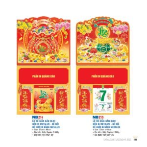 Lịch Treo Tường Lò Xo 2027 NB Mẫu NB214 (40 x 60 cm) Quà Tết Gia Đình Sum Vầy Ý Nghĩa in logo doanh nghiệp quà tặng Tết tại Quà Tặng Gia Dụng VN