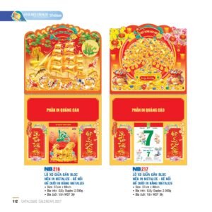 Lịch Treo Tường Lò Xo 2027 NB Mẫu NB217 (37 x 68cm) Quà Tết Gia Đình Sum Vầy Ý Nghĩa in logo doanh nghiệp quà tặng Tết tại Quà Tặng Gia Dụng VN