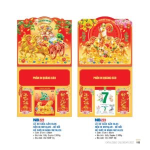 Lịch Treo Tường Lò Xo 2027 NB Mẫu NB222 (40 x 60 cm) Quà Tết Gia Đình Sum Vầy Ý Nghĩa in logo doanh nghiệp quà tặng Tết tại Quà Tặng Gia Dụng VN