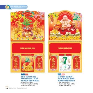 Lịch Treo Tường Lò Xo 2027 NB Mẫu NB224 (37 x 68cm) Quà Tết Gia Đình Sum Vầy Ý Nghĩa in logo doanh nghiệp quà tặng Tết tại Quà Tặng Gia Dụng VN