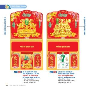 Lịch Treo Tường Lò Xo 2027 NB Mẫu NB228D (37 x 68cm) Quà Tết Gia Đình Sum Vầy Ý Nghĩa in logo doanh nghiệp quà tặng Tết tại Quà Tặng Gia Dụng VN