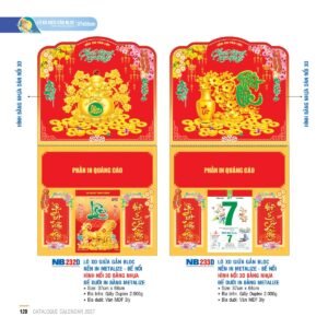 Lịch Treo Tường Lò Xo 2027 NB Mẫu NB233D (37 x 68cm) Quà Tết Gia Đình Sum Vầy Ý Nghĩa in logo doanh nghiệp quà tặng Tết tại Quà Tặng Gia Dụng VN