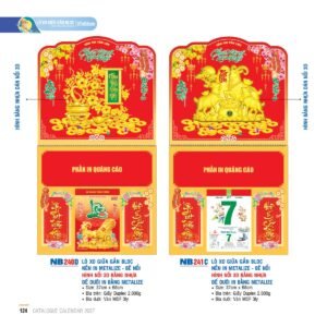 Lịch Treo Tường Lò Xo 2027 NB Mẫu NB241C (37 x 68cm) Quà Tết Gia Đình Sum Vầy Ý Nghĩa in logo doanh nghiệp quà tặng Tết tại Quà Tặng Gia Dụng VN