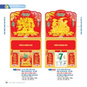 Lịch Treo Tường Lò Xo 2027 NB Mẫu NB245T (37 x 68cm) Quà Tết Gia Đình Sum Vầy Ý Nghĩa in logo doanh nghiệp quà tặng Tết tại Quà Tặng Gia Dụng VN