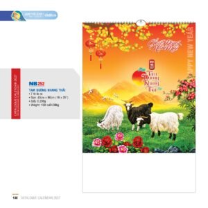 Lịch Treo Tường Lò Xo 2027 NB Mẫu NB252 (16 x 25 cm) Quà Tết Gia Đình Sum Vầy Ý Nghĩa in logo doanh nghiệp quà tặng Tết tại Quà Tặng Gia Dụng VN