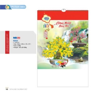 Lịch Treo Tường Lò Xo 2027 NB Mẫu NB253 (16 x 25 cm) Quà Tết Gia Đình Sum Vầy Ý Nghĩa in logo doanh nghiệp quà tặng Tết tại Quà Tặng Gia Dụng VN