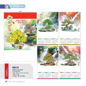 Lịch Treo Tường Nẹp Thiếc 2027 NB Mẫu NB259 (45  x  70cm) Quà Tết Gia Đình Sum Vầy Ý Nghĩa in logo doanh nghiệp quà tặng Tết tại Quà Tặng Gia Dụng VN