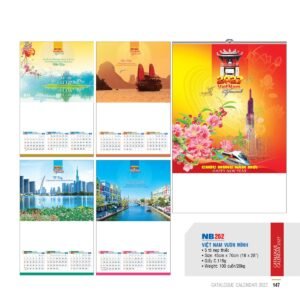 Lịch Treo Tường Nẹp Thiếc 2027 NB Mẫu NB262 (18 x 28 cm) Quà Tết Gia Đình Sum Vầy Ý Nghĩa in logo doanh nghiệp quà tặng Tết tại Quà Tặng Gia Dụng VN