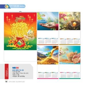 Lịch Treo Tường Nẹp Thiếc 2027 NB Mẫu NB263 (45 x 70 cm) Quà Tết Gia Đình Sum Vầy Ý Nghĩa in logo doanh nghiệp quà tặng Tết tại Quà Tặng Gia Dụng VN