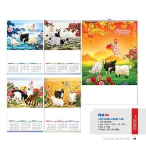 Lịch Treo Tường Nẹp Thiếc 2027 NB Mẫu NB264 (18 x 28 cm) Quà Tết Gia Đình Sum Vầy Ý Nghĩa in logo doanh nghiệp quà tặng Tết tại Quà Tặng Gia Dụng VN