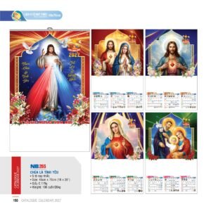Lịch Treo Tường Nẹp Thiếc 2027 NB Mẫu NB265 (45 x 70cm) Quà Tết Gia Đình Sum Vầy Ý Nghĩa in logo doanh nghiệp quà tặng Tết tại Quà Tặng Gia Dụng VN
