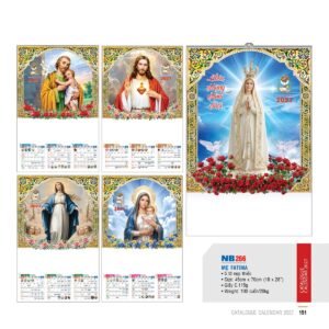 Lịch Treo Tường Nẹp Thiếc 2027 NB Mẫu NB266 (18 x 28 cm) Quà Tết Gia Đình Sum Vầy Ý Nghĩa in logo doanh nghiệp quà tặng Tết tại Quà Tặng Gia Dụng VN